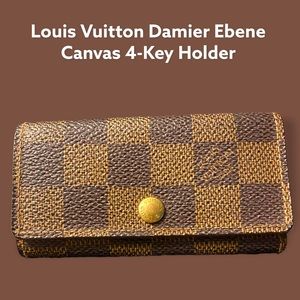 Louis Vuitton Damier Ebene Canvas Trifold 4-Ring Key Holder- Vintage